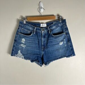 FRAME Le Brigette Jean Short in Chavez Soho wash Size 27 Distressed